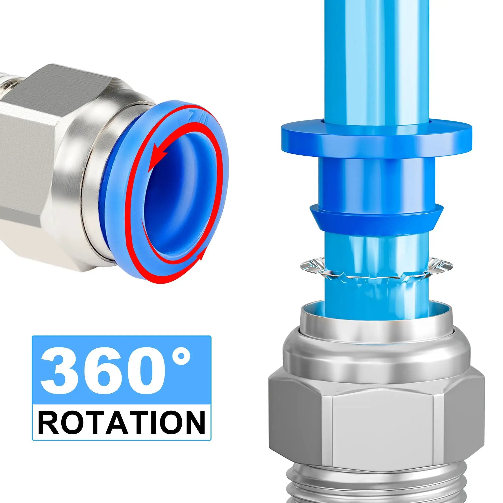 Half Inch OD Compressed Air Piping System Easy Setup