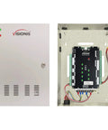 Four Door Network Access Control System Kit with panel controller and metal cabinet, 12V 8.5A power supply, TCP IP Wiegand