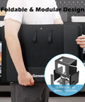 Person holding Foldable CNC Enclosure For Small Rigs With Noise Reduction And Dustproof Shield Side Toolbar Universal Fit