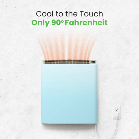 Sleek Wifi Wall Heater Kick The Winter Chill Legit Game Changer App Controlled Smart with warm air flow, only 90°F.