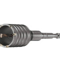 3 9/16 Inch Rotary Hammer Core Bit Set With Wave Design Delivers Cleaner Holes Up To 6 Inches Carbide Tipped Centering Bit Asymmetrical Carbide Teeth