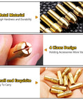 Detailed view of Brass Three Jaw Drill Chuck Set For Rotary Tools with highlighted features and collet sizes.
