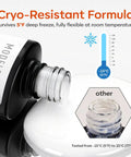 Gel Polish Liquid Latex Nail Barrier With Peel Off Barrier Stick For Mess Free Manicures bottle showing cryo-resistant formula.