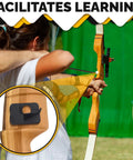 Person using bow with Three Pack Arrow Rest For Compound Bows And Recurve Bows Black Plastic Bow Rest for archery