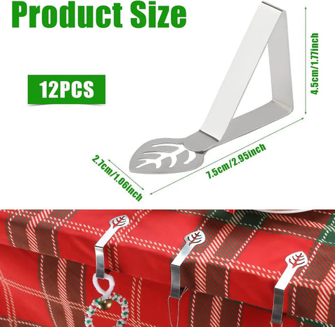 Leaf Shape Tablecloth Clips Pack Of 12 Heavy Duty Stainless Steel Picnic Clips That Hold Tight In Wind Keep Tables Neat And Tidy