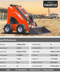 Compact Stand On Skid Steer Loader With 13.5HP Briggs And Stratton Gas Engine, Wheeled Chassis, Dual Pump, Easy Stand On Operation