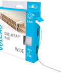 White 1 Inch Wide Reusable Self Gripping Straps Roll Cut To Length For Bundling Poles Wood Pipes Lumber Hoses And Tools Heavy Duty Cable Management For Easy DIY Garage Organization 30 Foot Bulk Roll in packaging