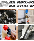 130 Piece Stainless Steel Single Ear Hose Clamps Pack For Three Quarter Inch PEX Tubing Fittings And Pipe Connections Ideal For DIY Home Plumbing Projects Pro Grade Durable Corrosion Resistant 304 Stainless With Handy Storage Box, showing multiple hose clamp applications and uses.