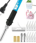 Mengmengyao Electric Hot Knife Plastic Cutter Tool For Gardening DIY Floral Pot Perforator with additional blades and accessories.