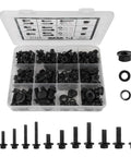 Workhorse Flange Bolts And Nuts Kit, 284 Piece Set For Automotive, Construction, Industrial And Marine Projects, Includes M6 Bolts