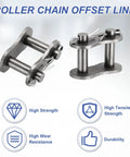 Heavy Duty ISO DIN 20B-1 Roller Chain Connecting Links With 31.75mm Pitch for Tough Industrial Jobs and Heavy Machinery.