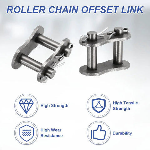 Heavy Duty ISO DIN 20B-1 Roller Chain Connecting Links With 31.75mm Pitch for Tough Industrial Jobs and Heavy Machinery.