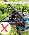 Incompatible bike frame with Front And Rear Disc Brake Adapter Caliper Post Mount For 160mm Rotors Road Disc Brake FM To PM Converter Bracket