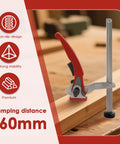 Two Piece Holdfast Dog Hole Clamps Set With Adjustable Range And Multi Angle Ratcheting Table Clamp For Woodworking Tools 20mm Non Slip Chrome Plated Base For Secure Fastening Rock Solid, clamping 160mm