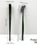 Six Piece Rust Busting Brushes Set for Metal Cleaning and Surface Prep, side view of steel brush with dimensions