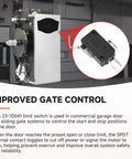 Beefy Replacement Garage Door Opener Limit Switch 23-10041 for LiftMaster Commercial Operators shown with gate control usage