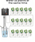 Diagram of Solar Powered Drip Irrigation Setup With USB Charging For Indoor Outdoor Plants 49 Ft Kit Supports 15 Potted Plants