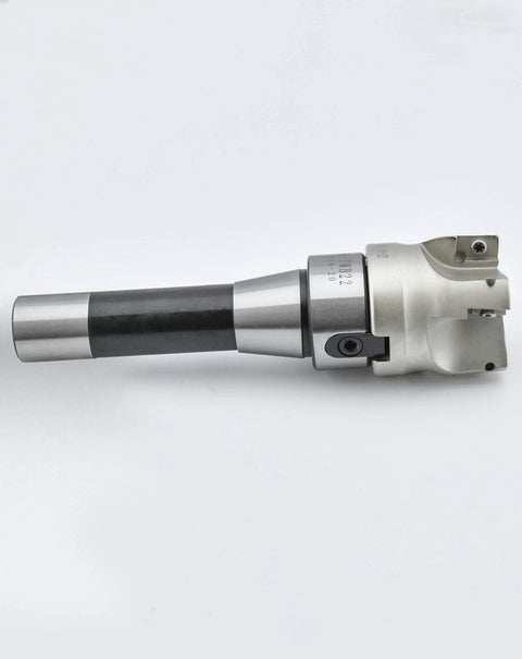 Heavy Duty R8 Face Mill Arbor Kit 2 Inch Shank, 50mm Cutter Head, 7-16 Straight Shank, 400R End Mill Cutter, Includes 4 Carbide Inserts APMT1604 for CNC Milling