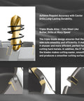 Close-up of sharp blades in the 18 Piece Carbide Hole Saw Kit For Metal From Half Inch To Two And One Eighth Inch