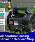 115V Shallow Well Garden Pump Workhorse Heavy Duty Stainless Steel Water Transfer Pump With 1320 GPH Flow 1.6 HP Portable Unit