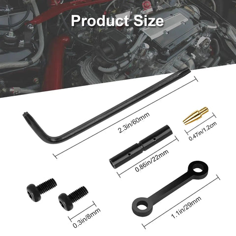 6 Pack Anti Slip Alignment Pins For Precision Machines And Motorcycles with dimensions and components in black steel.