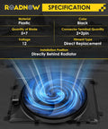 No Sweat Radiator Cooling Fan For Mercedes-Benz C230 C250 C300 C350 C63 AMG showing black plastic design and installation details.