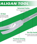 30 Inch Halligan Tool For Emergency Breaching And Rescue Use, heavy duty forged 45 gauge steel halligan bar with lever design diagram