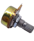 Side view of 2M Ohm Linear Taper Rotary Panel Potentiometer Kit 10 Pack Top Adjustment 15mm Shaft 0.5W 200V B Type Pro Grade