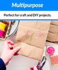 Person crafting with Brown Paper Lunch Bags 500 Count Durable Kraft Bags For Lunches Snacks and Crafts Flat Bottom Upright Design