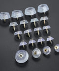 Dope Rubber Furniture Leg Protectors Set Of 10 With Screws Round Floor Feet Pads for hardwood and tile, sizes 15-26mm visible