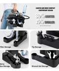 Powerhouse 750W Airless Paint Sprayer Kit with compact design for easy filter, tip, spray gun, and wrench storage.