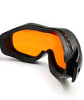 OD5 Plus Laser Safety Glasses for 190 to 540 Nm Absorption Type Protective Goggles With 50 Percent Visible Transmittance in black frame