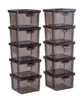 10 Pack Small Plastic Storage Containers With Lids Black Square Mini Boxes For Beads Crafts Jewelry Findings Stickers Tiny Tools And Small Items Stackable Organizer Bins