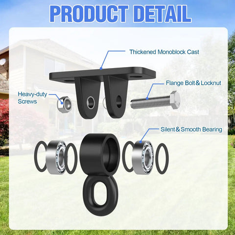 Heavy Duty Swing Hangers With Bearing For Indoor Outdoor Use Porch Swing Hanging Kit With Quiet Smooth Rotation Swirl Bearing Design Mount Hardware Brackets Hooks For Tree Ceiling Gym Yoga Hammock And More 2Pack Black
