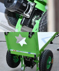 Heavy Duty Electric Stair Climber Hand Truck Workhorse For Moving Heavy Objects With Aluminum Alloy Frame Lightweight Yet Rugged S shaped support arm up stairs, green frame with wheels