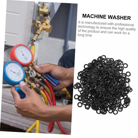 500 Piece Wave Washers Set Spring Steel Compression Gaskets Kit For Machine Repair, black wave washers for HVAC gauge connection
