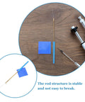 Flame Test Kit With Nickel Chromium Wire Loop And Cobalt Glass Filter on wooden surface, demonstrating stable rod structure