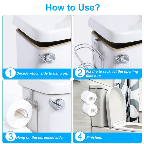 Over The Tank Toilet Paper Holder Stainless Steel Chrome Finish Easy Install No Fuss Rustproof Bathroom Tissue Storage Rack setup guide
