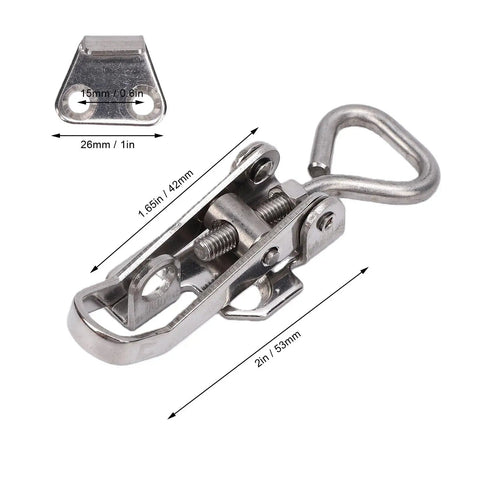 Beefy 4 Piece Marine Grade 304 Stainless Steel Toggle Latch Clamp Hardware Kit With Screws For Boats Yachts RV Cabinets