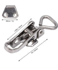 4 Piece Heavy Duty Toggle Latch Clamp Set In Stainless Steel 304 For Boat Cabinets Wooden Cases And Chests with measurements