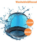 Replacement Filter For 3 To 4 And A Half Gallon Wet Dry Vacuums 3 Layer Pleated Design Washable And Reusable with water splash
