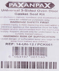 Paxanpax PCK661 universal 3-sided silicone oven door gasket kit in packaging