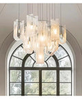 Hella Versatile Multi Configuration LED Ceiling Lamp For Dining Room And Bedroom Featuring Smooth Color Switching Capabilities And Killer Ambient Glow For Instant Home Upgrades, trio shade with white glass.