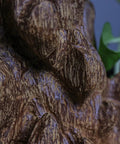 Textured surface of Solid Agarwood Feng Shui Decor Piece From Nha Trang With Aged Raw Material And Fragrance Spice