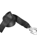 Beefy 2 Inch By 32 Foot Boat Trailer Winch Strap With Hook, black industrial webbing, heavy duty replacement with metal hook