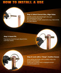Instructional steps for using the 30 Piece Heavy Duty Lynch Pin Assortment Kit With Zinc Plated Steel Pins Includes 4 Sizes For Tractors Trailers Trucks Lawn Mowers And Trolleys Self Locking Ring Prevents Vibration Universal Fit For Farm Implements