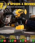Cordless Impact Wrench Half Inch Drive For DeWalt 20V Battery With High Torque 2300 Nm And 1700 Foot Pounds in use