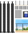 Level Up Your Home Game With This Solid 15 To 20 Ft Cable Railing Post Kit Including Four Adjustable Top Drilled Posts.
