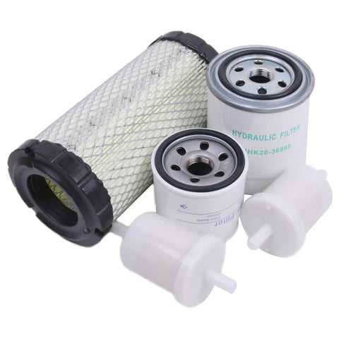 Kubota All-In-One 5-Piece Filter Kit For BX Series ZD GR Tractors Including Engine Oil Filter HH150-32430 Air Filter