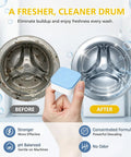 Skip The Hassle Washing Machine Cleaner Tablets For He Front And Top Load Washers Kicks Out Stink Instantly Smooth drum before and after cleaning
